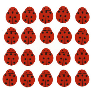 Tin Ladybugs Buttons 1859