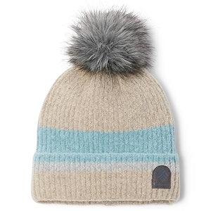 Dark Stone/Aqua Women's Winter Blur Pom Pom Beanie 1862101-278