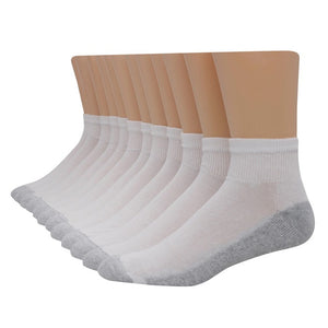 White Men's Cushion Ankle Socks 186V12