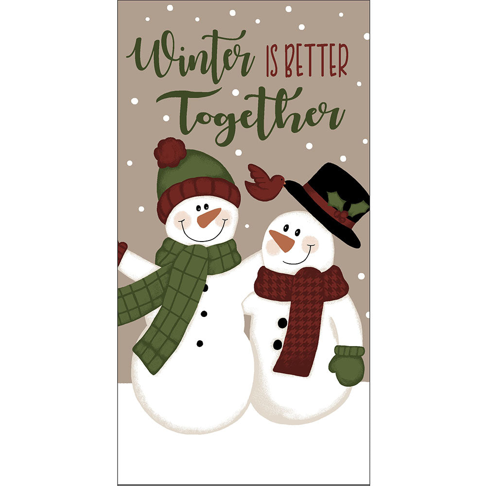 Together Snowmen Fiber Reactive Kitchen Towel 18879