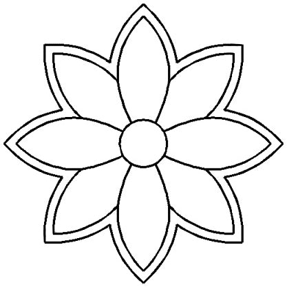 9.5" Flower Quilting Stencil 190
