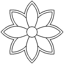 9.5" Flower Quilting Stencil 190