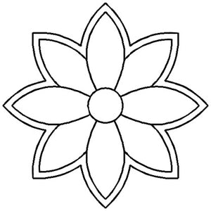 9.5" Flower Quilting Stencil 190