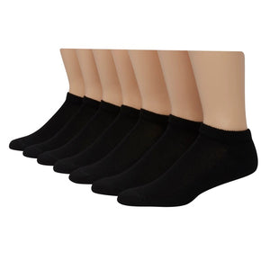 Black 12-Pack Double Tough Men's No Show Socks 190V12
