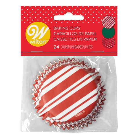 24-Count Classic Christmas Patterns Baking Cups 191011001