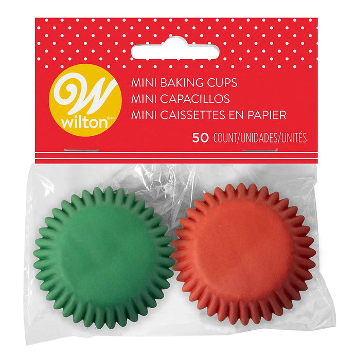 50-Count Mini Red & Green Baking Cups 191011006