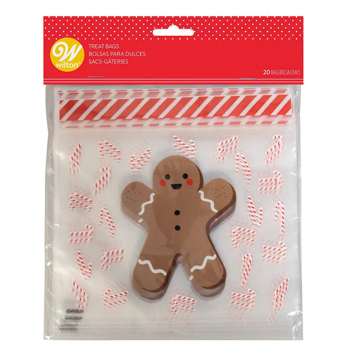 20 Gingerbread Boy Resealable Treat Bags 191011021