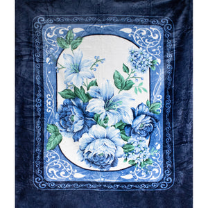 Roses and Lilies 79" x 95" Plush Queen-sized Blanket BLKT-1965