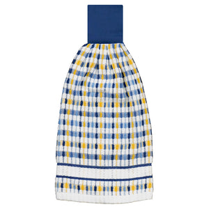 Blue & Yellow Popcorn Tie Towel 19733