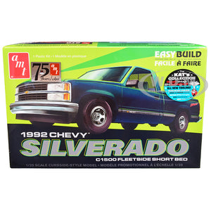 Model Car Kit 1992 Chevy Silverado C1500 Fleetside Short Bed Pickup AMT1408