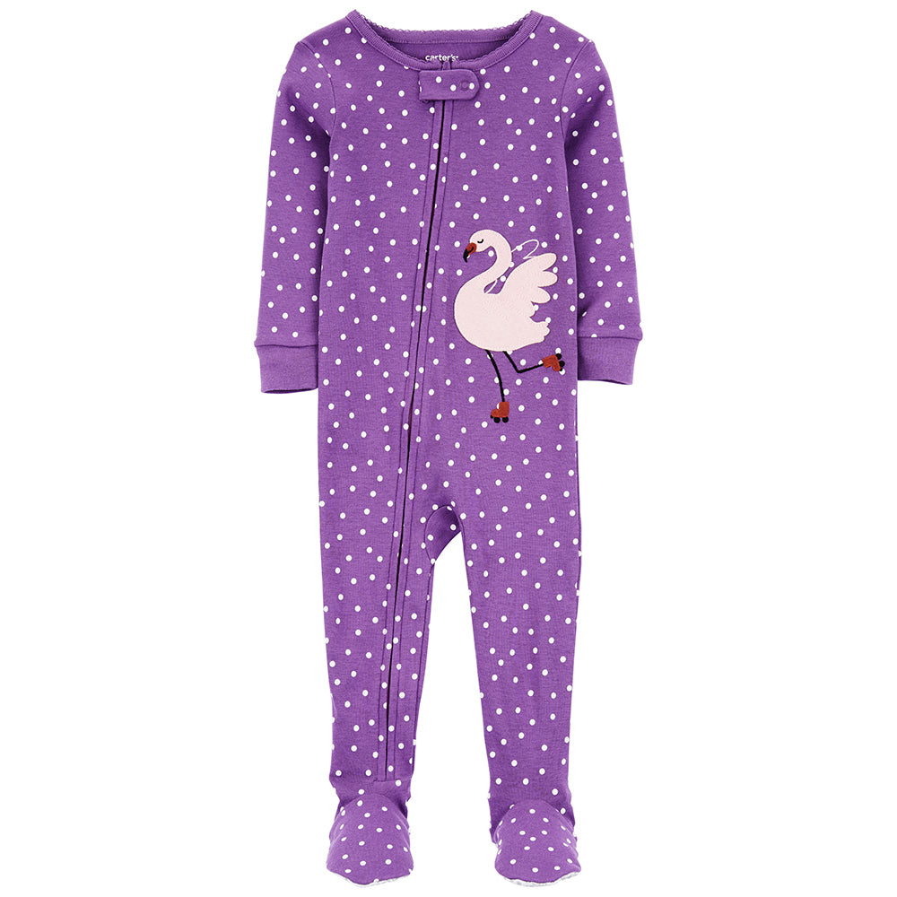 Carter's Baby Girls' One Piece Fleece Pajamas, Cats, Kittens, 24