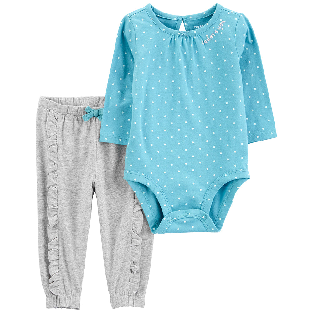 GUESS Baby Girls Floral Bodysuits and Knit Denim Joggers, 3 Piece Set -  Macy's