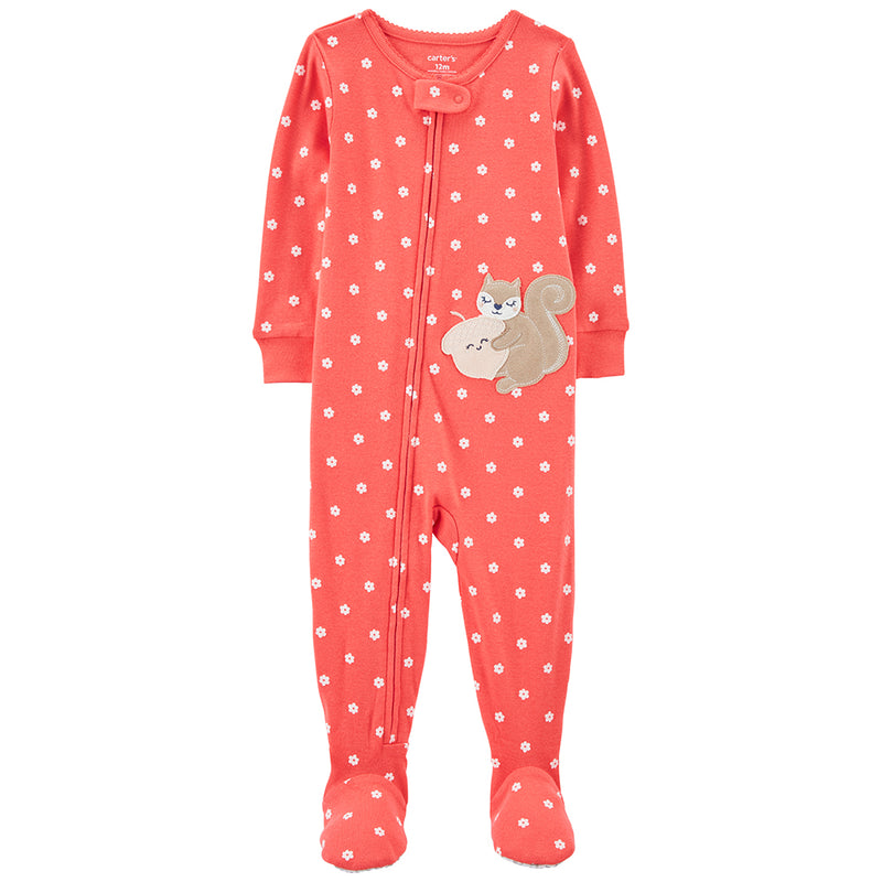 Squirrel Print Pyjamas Set ORANGE (Kids' Pyjamas)