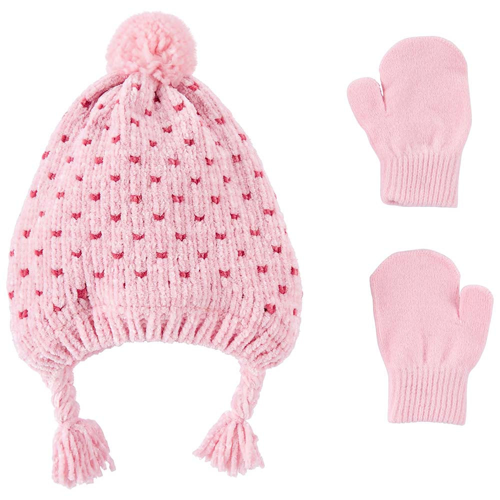 Baby Girls' 2-Pack Trapper Hat & Mittens Set 1P882610