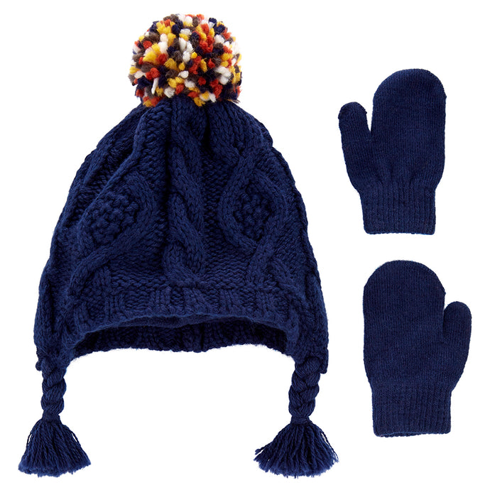 Baby Boys' 2-Pack Trapper Hat & Mittens Set 1Q178810