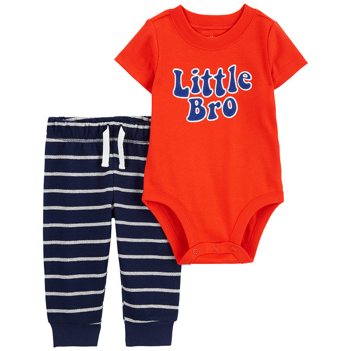 Baby Boys' 2-Piece Little Bro Bodysuit Pant Set 1Q429310