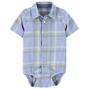 Baby Boys' Plaid Button-Front Bodysuit 1Q440310