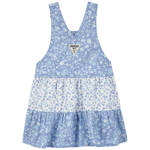 Back of Girls' Blue Floral Skirtalls 1Q442210