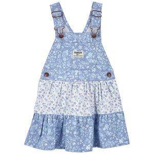 Front of Girls' Blue Floral Skirtalls 1Q442210