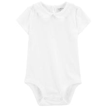 White Baby Girls' Scalloped Peter Pan Collar Jersey Bodysuit 1Q444110