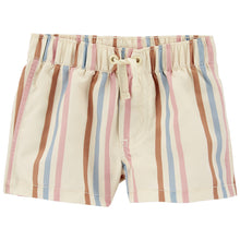 Multi-Color Striped Swim Trunks