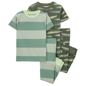 Baby Boys' 4-Piece Rugby Stripe Pajamas 1Q509810