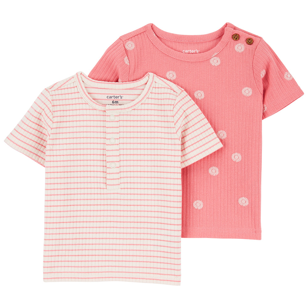 Baby Girls' 2-Pack Short Sleeve Tees 1Q541610