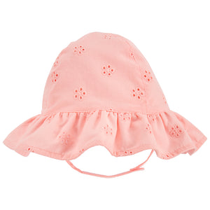 Baby Girls' Pink Eyelet Sun Hat