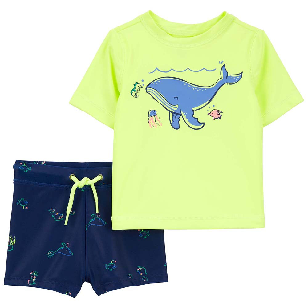 Baby Boys 2pc Whale Top and Bottom Set Just One You made by Carters Blue 3M  NEW