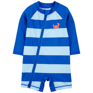 Baby Boys' Striped Crab 1-Piece Swimsuit 1Q545510