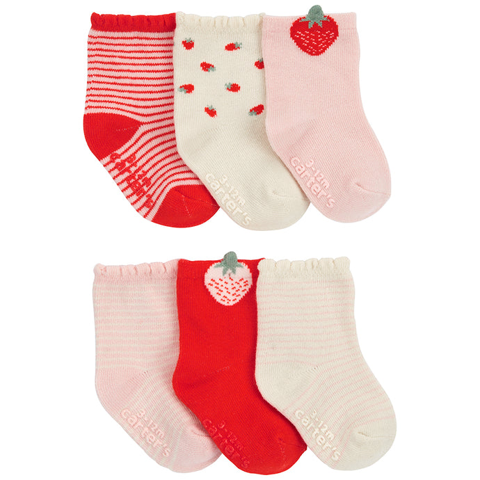 Baby Girls' 6-Pack Strawberry Socks 1Q547210