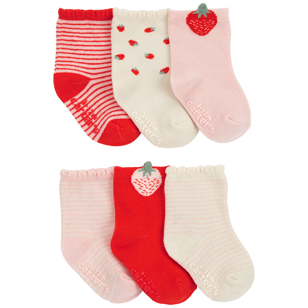 Carter's Baby Girls' 6-Pack Strawberry Socks 1Q547210 – Good's Store Online