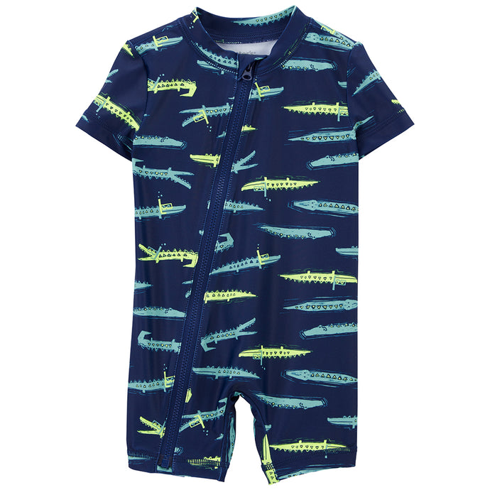 Baby Boys' Alligator Print 1-Piece Swimsuit 1Q547510