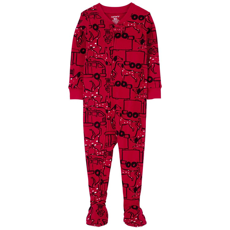 Carter's One Piece Dog 100% Snug Fit Cotton Footie Pajamas Red 3T