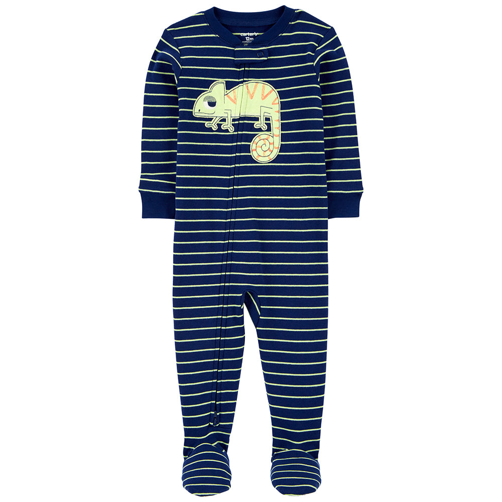 Boys' Chameleon Stripe Footie Pajamas 1Q550110