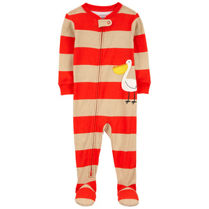 Boys' Pelican Stripe Footie Pajamas 1Q550610