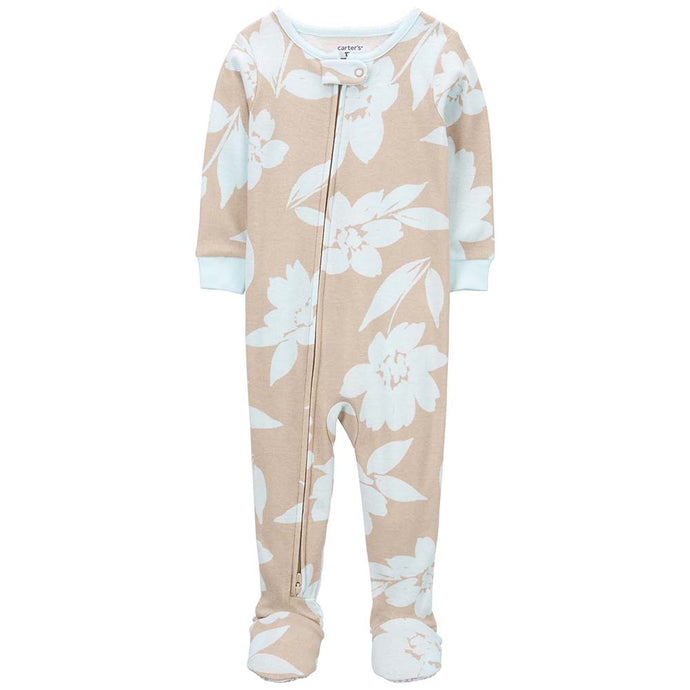 Baby Girls' 1-Piece Floral Footie Pajamas 1Q552210