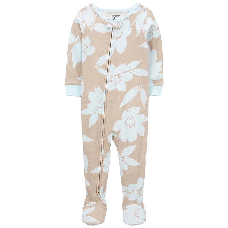 Simple Joys by Carter's Toddler Girls' Snug-Fit Footed Cotton Pajamas, Pack  of 3, Sweets/Floral/Kitten, 5T