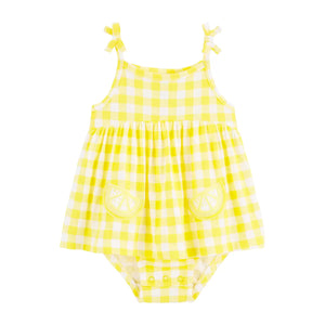 Baby Girls' Lemon Gingham Sunsuit 1R021910