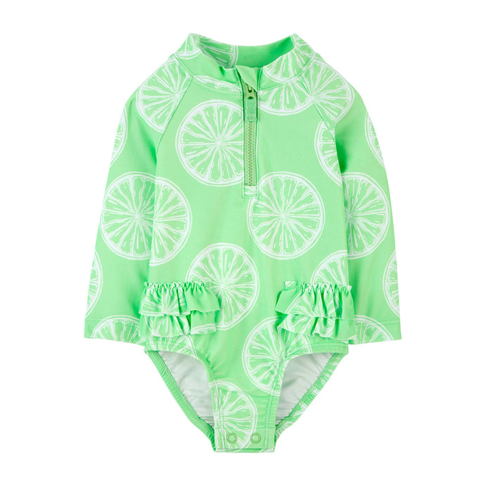 Baby Girls' Green Fruit Swimsuit 1R071210 front