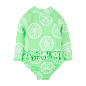 Baby Girls' Green Fruit Swimsuit 1R071210 back