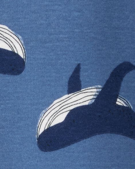 Baby Boy Whale Print Snug Fit Cotton Footie 1-Piece Pajamas - Navy 1S406310-969
