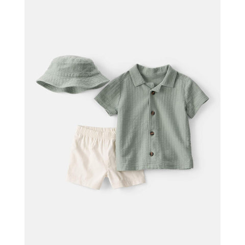 SS Green Shirt/Pant Set-Boy