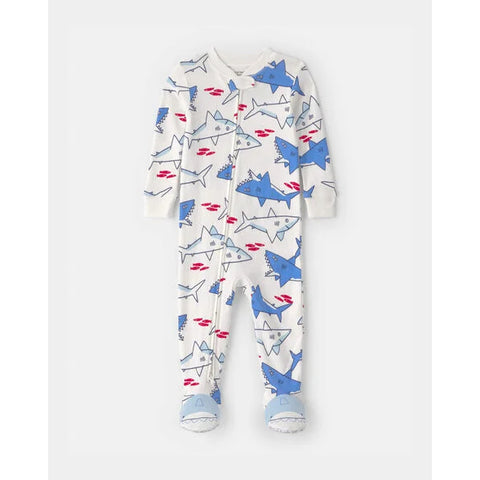 Toddler Boys' Snug Fit Shark Footed Pajamas 1U657310