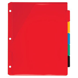 Bright Color Tab Dividers with Pockets 20038