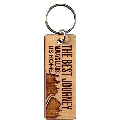 The Best Journey Laser-Engraved Maple Wood Keychain 2011