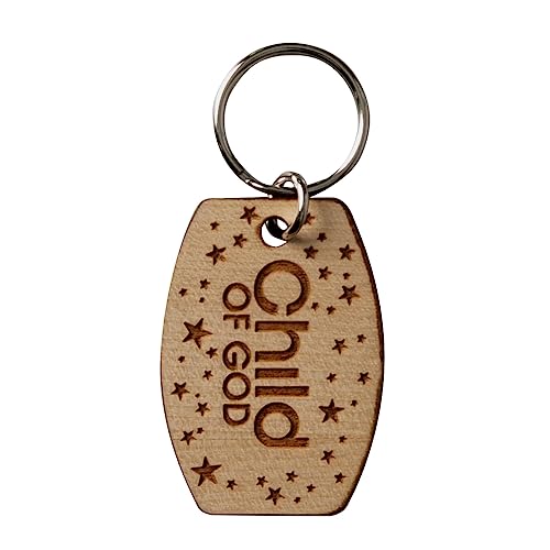 Child of God Laser-Engraved Maple Wood Keychain 2017