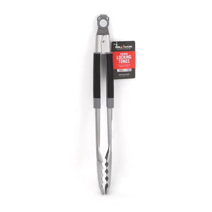Stainless Steel Locking Tongs with Tag Attached