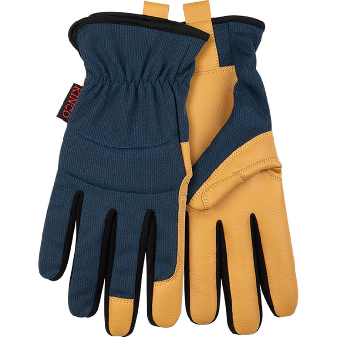 Men's KincoPro Breathable Light-Duty Blue Synthetic Gloves