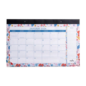 2024 Floral Desk Pad Calendar U0281